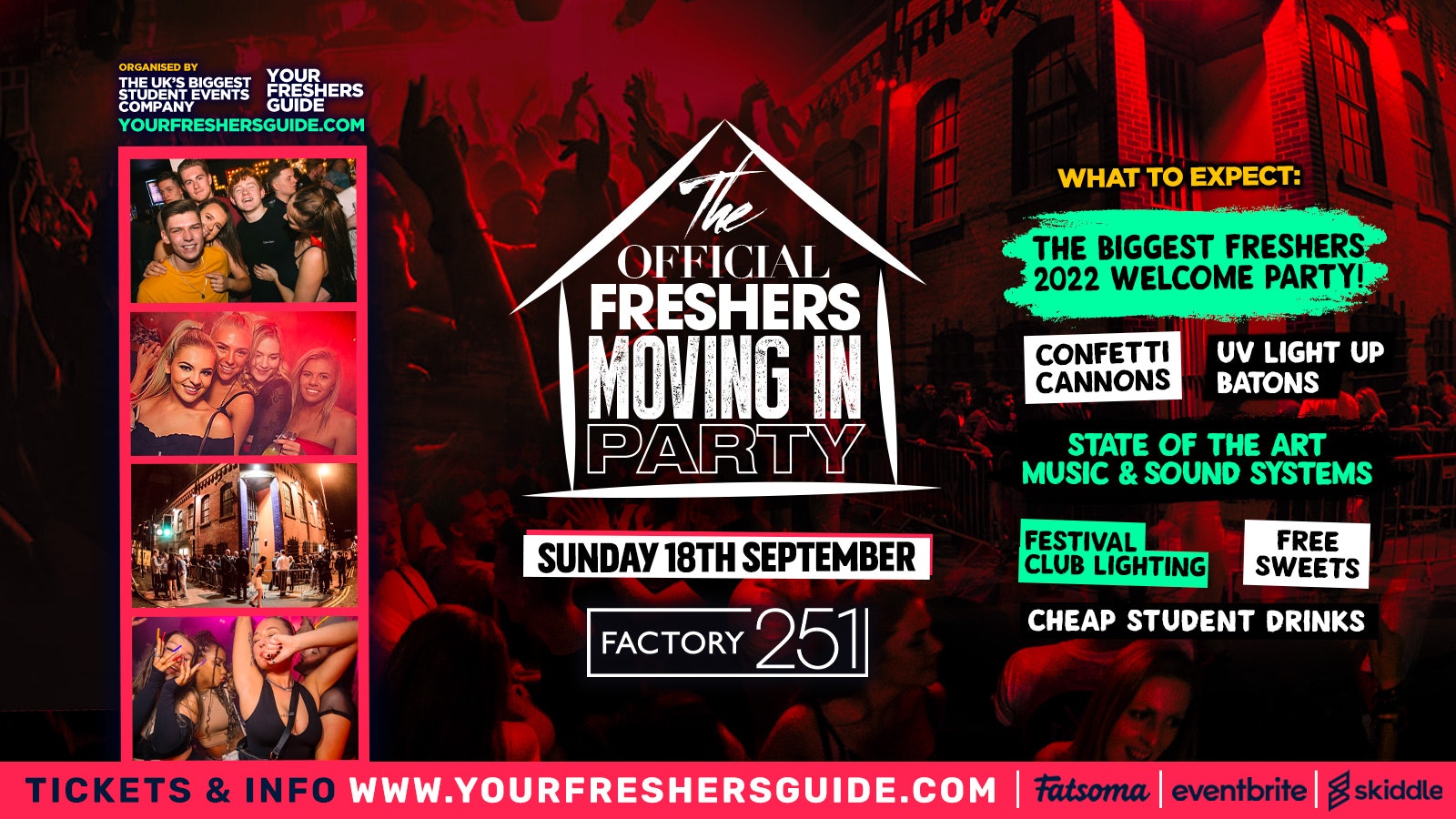 The Freshers Moving in Party @ FAC251 | Manchester Freshers 2022