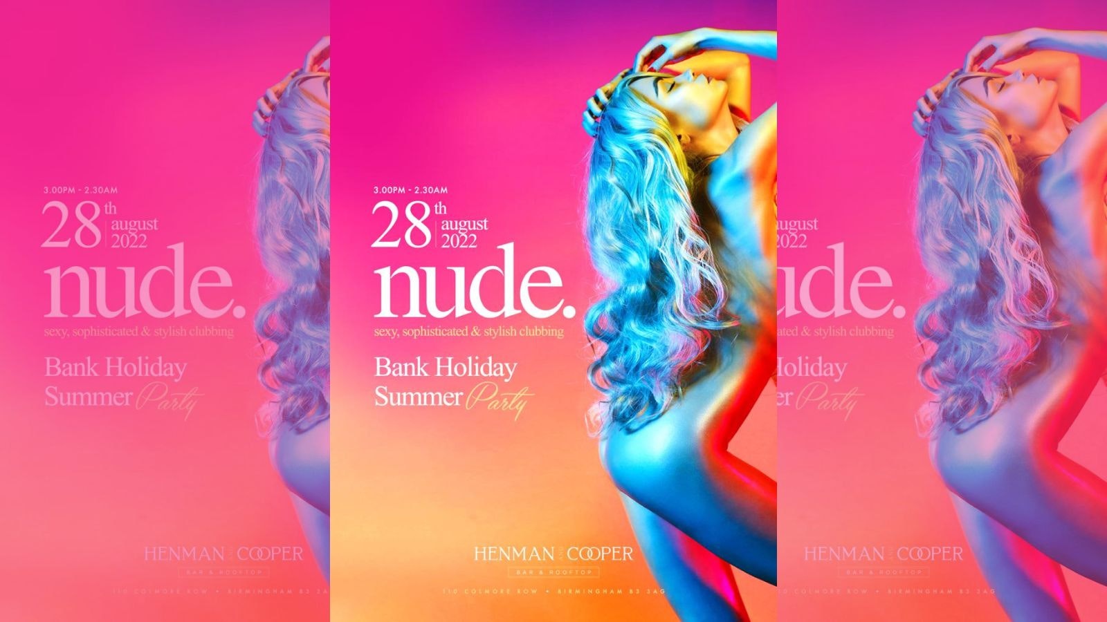 NUDE – Bank Holiday Summer Party