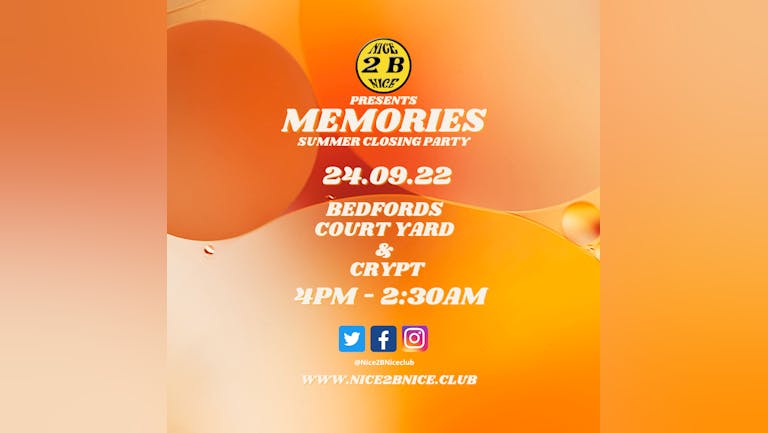 'Memories' Summer closing party