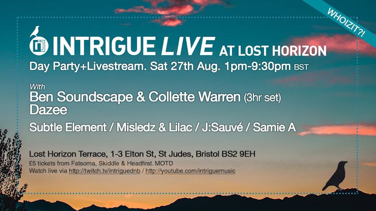 Intrigue Live - Day Party & Livestream