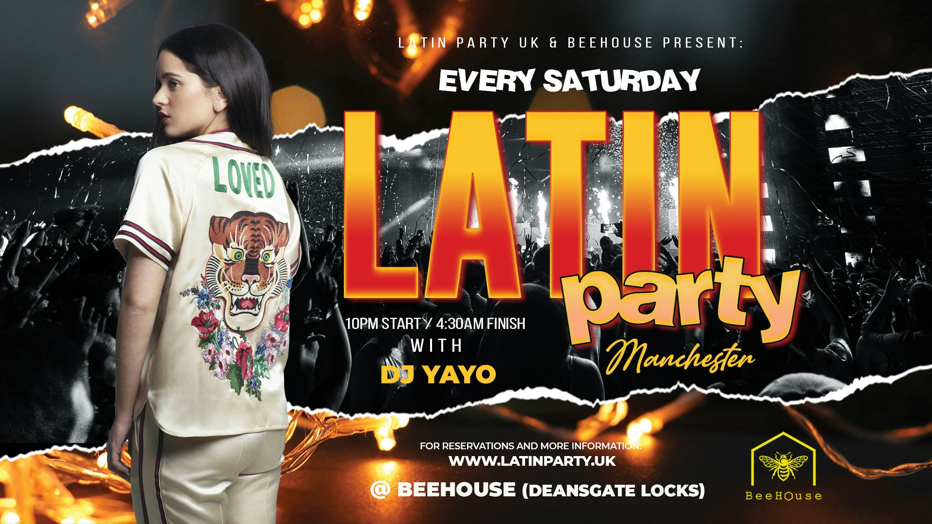 LATIN PARTY  MANCHESTER EVERY SATURDAY |  BEEHOUSE  (20/08)