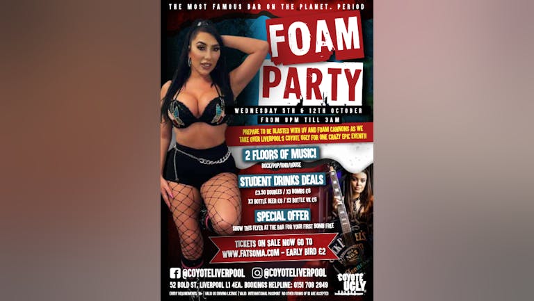 Coyote Ugly Foam party