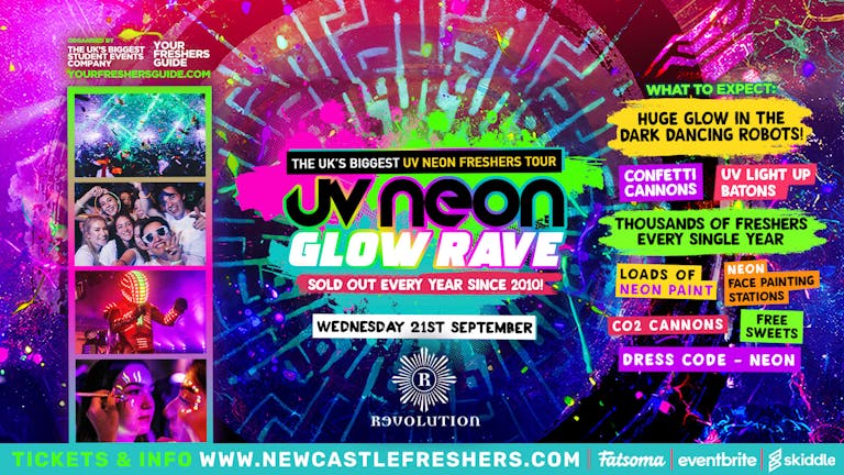 UV Neon Glow Rave / Newcastle Freshers 2022 - £3 Tickets!