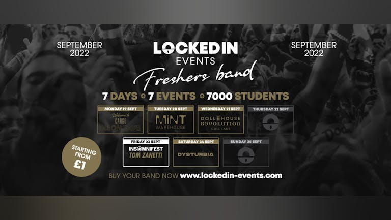 LOCKED IN EVENTS FRESHERS BAND 