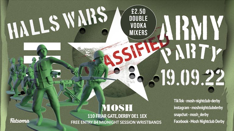 Session Freshers Army Party Monday 19th September At Mosh! 