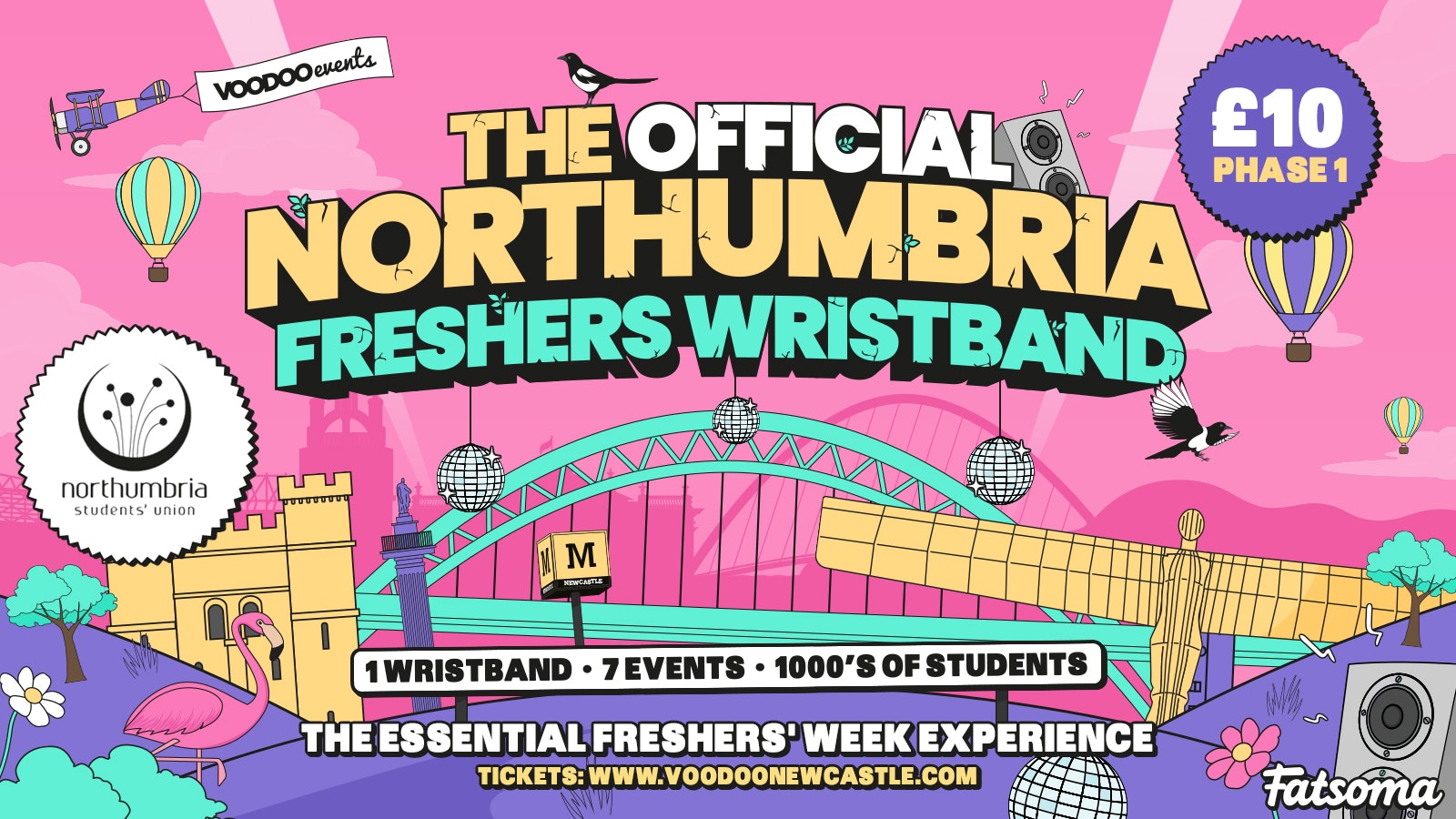 Freshers Party Pass – Northumbria Uni Freshers Wristbands