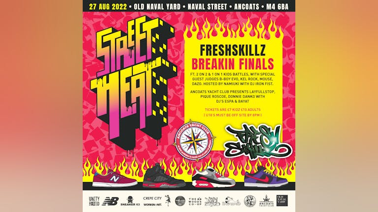 Street Heat's Freshskillz Breaking Finals & Hip Hop After Party Adult Entry
