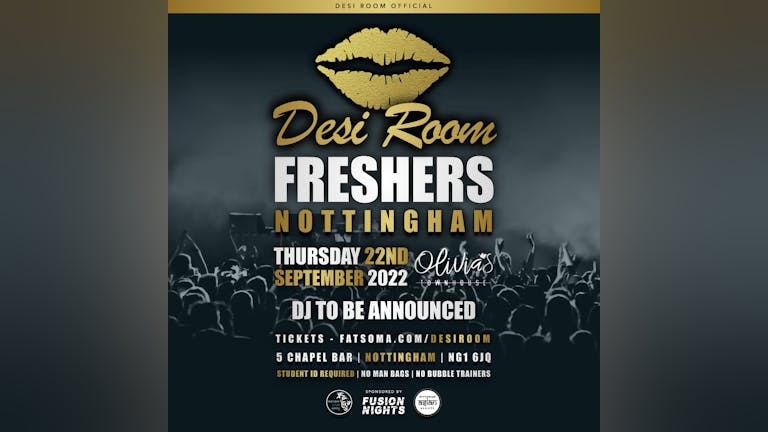 Desi Room, Nottingham - FRESHERS 2022 (SOLD OUT)