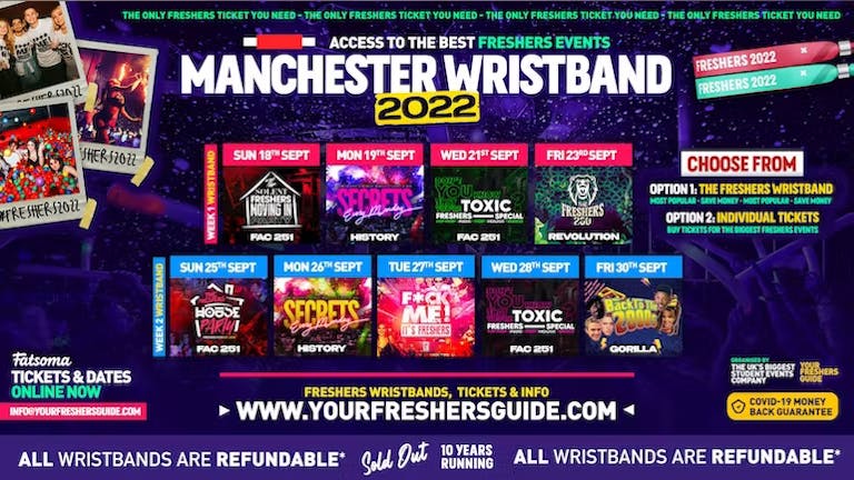 Manchester Freshers 2022 - FREE SIGN UP! - The BIGGEST Events in Manchester at the BIGGEST Venues!