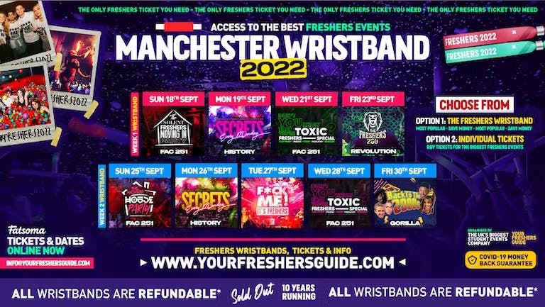 Manchester Freshers 2022 - FREE SIGN UP! - The BIGGEST Events in Manchester at the BIGGEST Venues!
