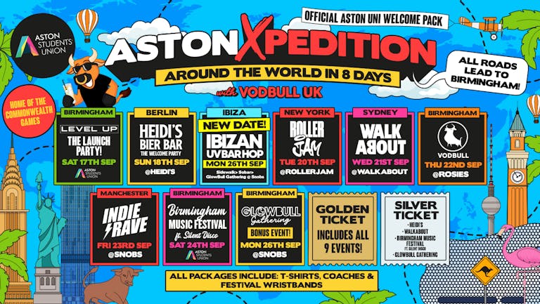 🌍The OFFICIAL Aston Uni Welcome Pack! [🔥FINAL PACKS!!!!🔥] 🌍 The Aston❌pedition 🌍  ⚠️N.B. NEW BAR CRAWL DATE!⚠️