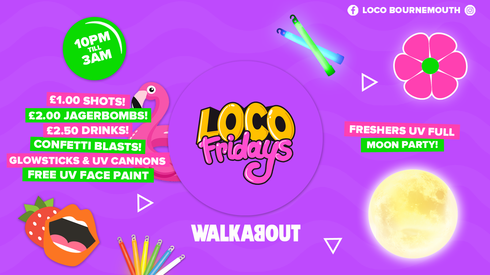 Freshers Full Moon Party • £2.00 Jagerbombs • Walkabout