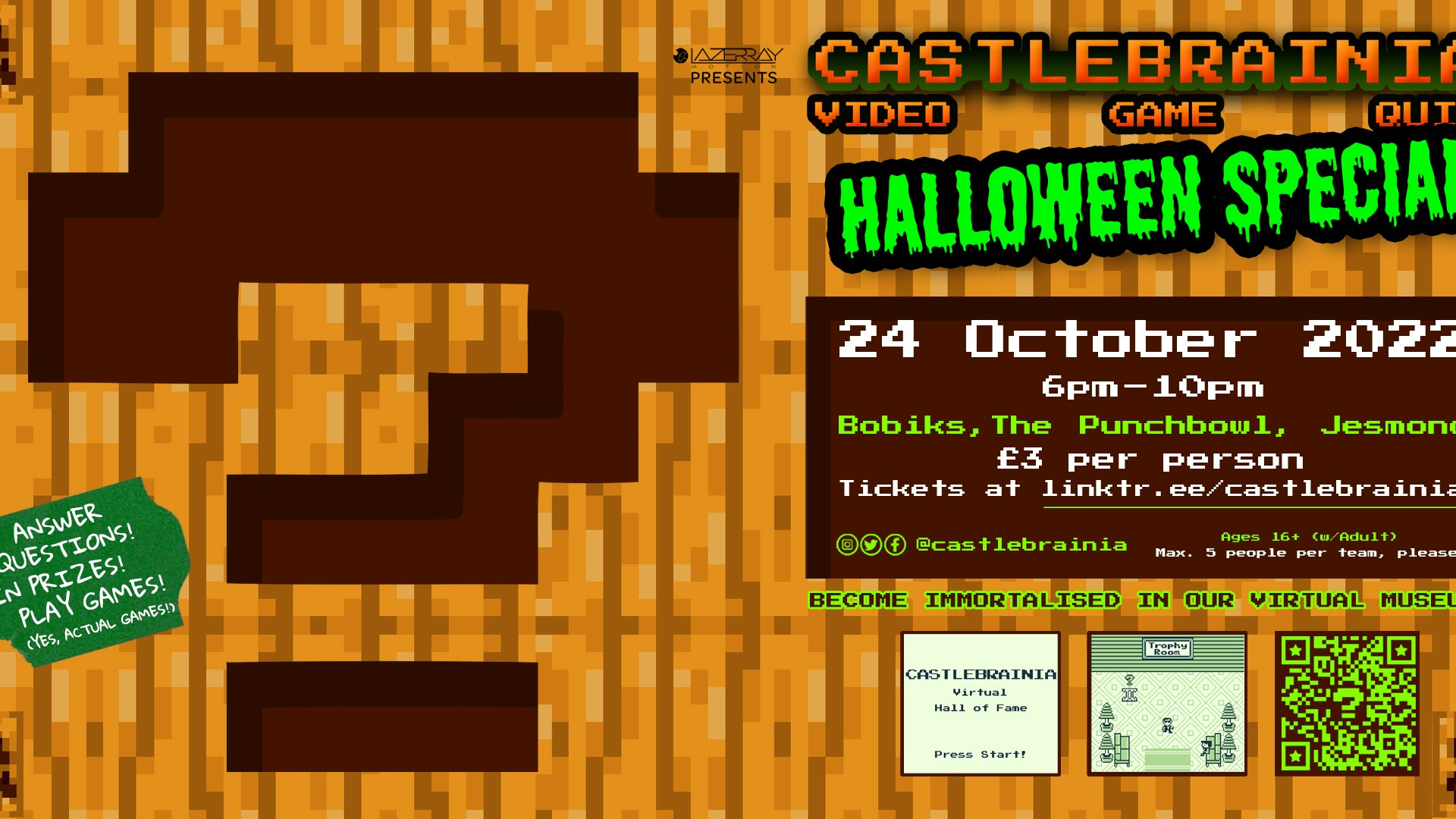 Castlebrainia Video Game Quiz – Halloween Special