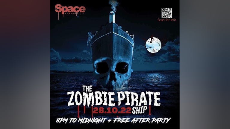 Zombie Pirate Ship Halloween Boat party + free after-party / Just £24.95