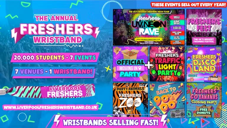 ANNUAL HOPE FRESHERS WEEK WRISTBAND (OVER 90% SOLD OUT!)! Liverpool Freshers 2022