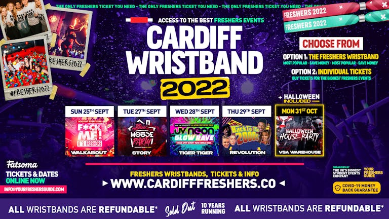 The Cardiff Freshers Wristband 2022 - FREE SIGN UP! - The BIGGEST Events in Cardiff at the BIGGEST Venues such as Tiger Tiger, Story & more!
