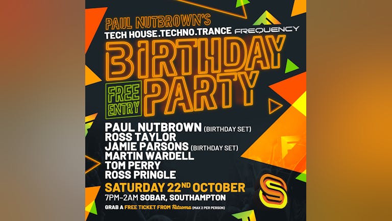 Nutbrown’s 21 again for the 19th year in a row! Free Techno + Trance party. **OPEN INVITE**