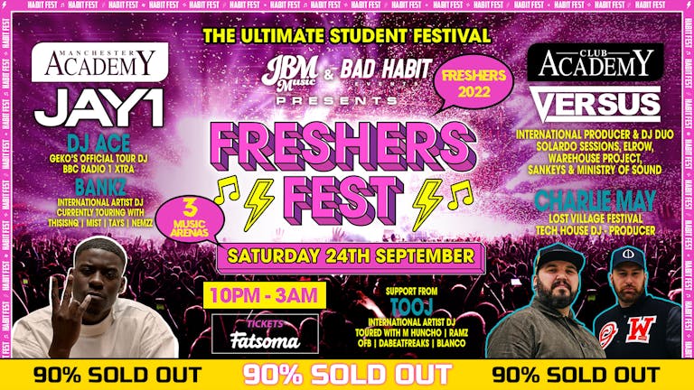 FRESHERS FEST 🚨 HOSTED BY JAY1 🎤 & 'VERSUS MUSIC' ‼️ (LIVE PERFORMANCES) The Ultimate Student Festival in Manchester 🏆 