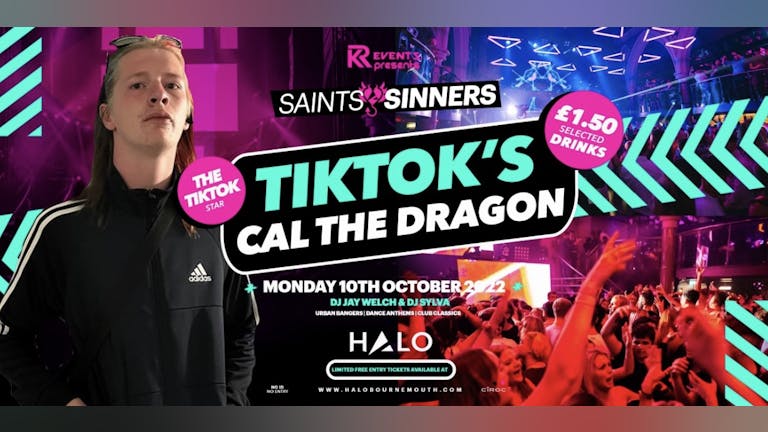 HALO MONDAYS  🔺// Bournemouth’s Biggest Monday night! 🔥 //  TIKTOK’S CAL THE DRAGON 🐉 🔊😈 