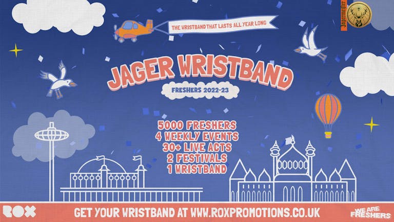☁️THE JAGER WRISTBAND | BRIGHTON AND SUSSEX FRESHERS PASS 2022/23 ☁️