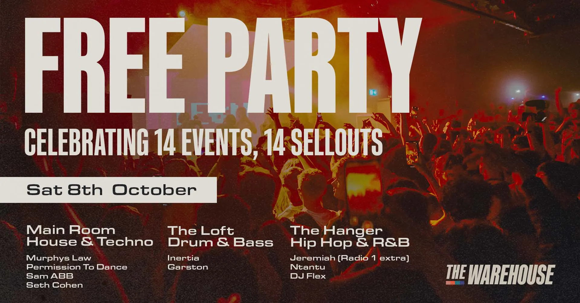 Free Rave - Club at The Warehouse, Leeds on 8th Oct 2022 | Fatsoma