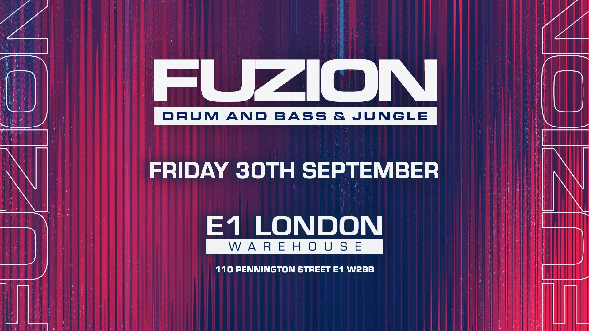 Fuzion – Drum n Bass & Jungle | Live from E1 London – Tickets out now 💦