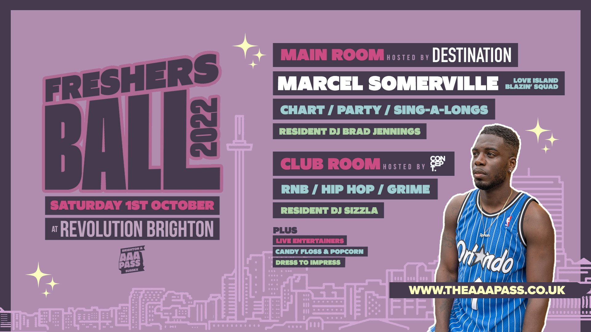 Freshers Ball 2022 hosted by Love Island & Blazin’ Squad’s Marcel | FREE with AAA Pass