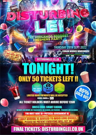 DISTURBING LEI - Leicester's Biggest Freshers Party 