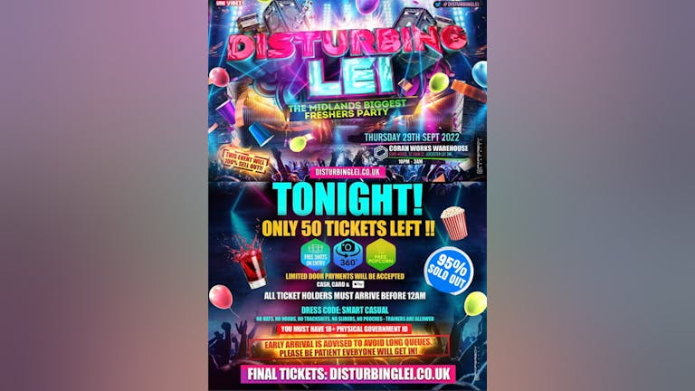 DISTURBING LEI - Leicester's Biggest Freshers Party 