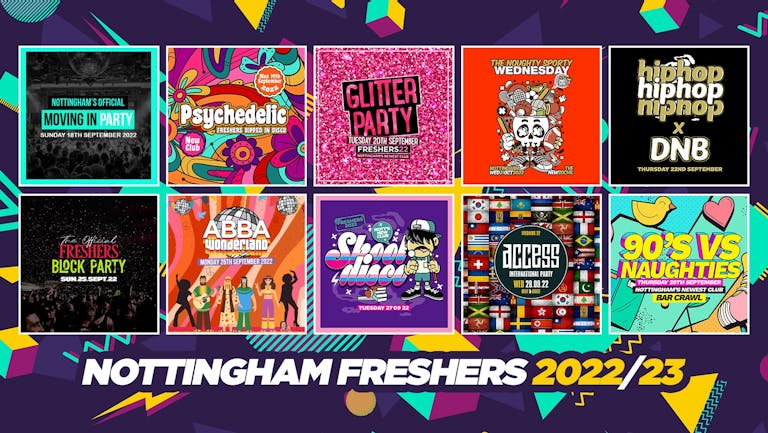 Nottingham Freshers 2022 Wristband - 10 Events | 10,000+ Students | 1 Ticket  