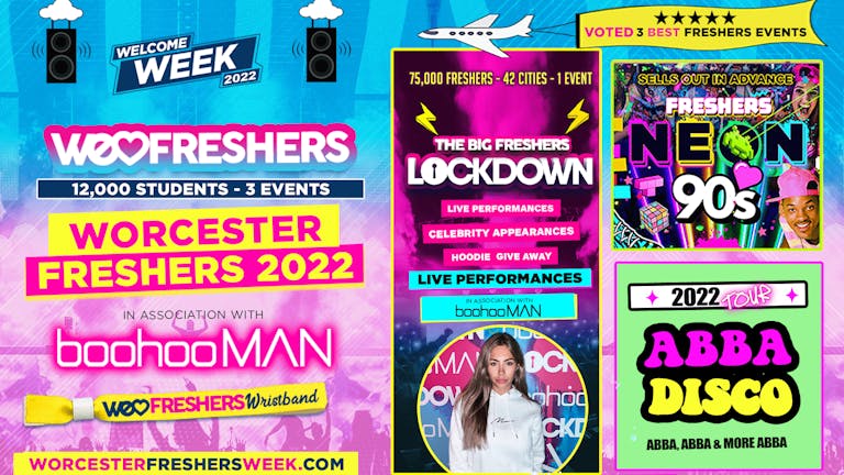 WE LOVE WORCESTER FRESHERS ULTIMATE WRISTBAND! In Association With BoohooMAN! - 90% SOLD OUT!!