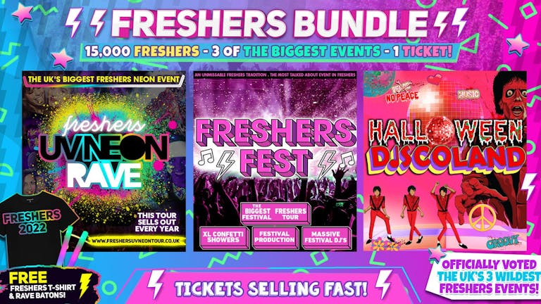 BRIGHTON FRESHERS BUNDLE! THE OFFICIAL Ultimate Freshers Experience! Brighton Freshers 2022