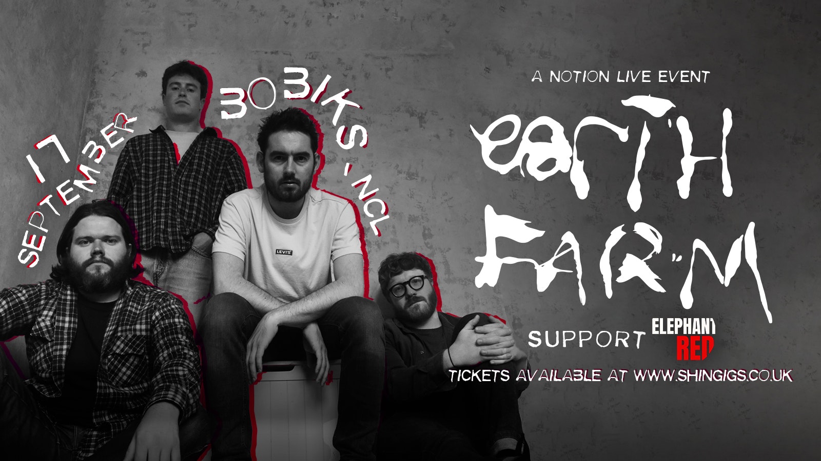 (SOLD OUT) EARTH FARM + Elephant Red at Bobiks, Newcastle