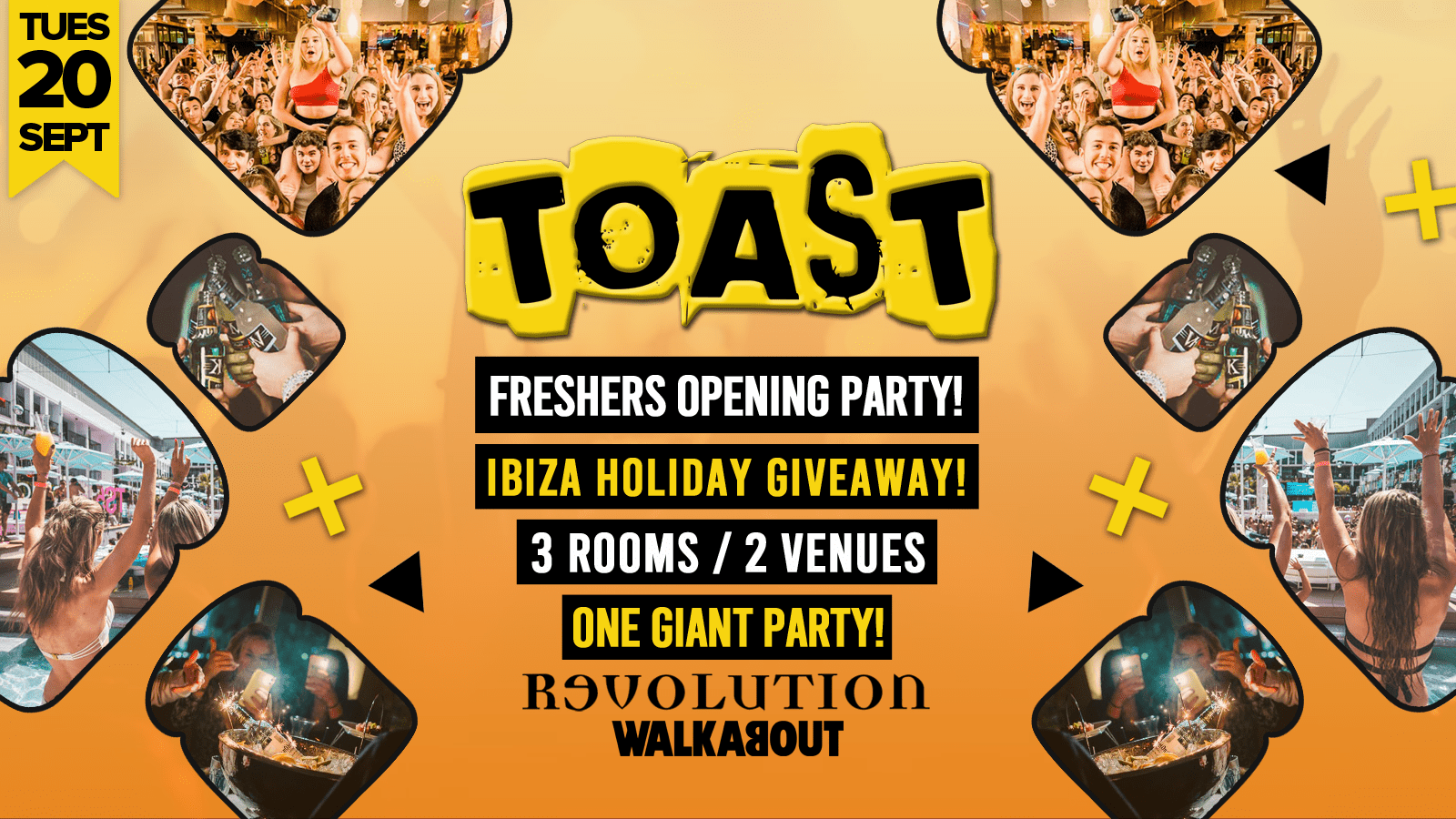Bournemouth Freshers 2022 • Toast • Ibiza Giveaway • Revolution & Walkabout