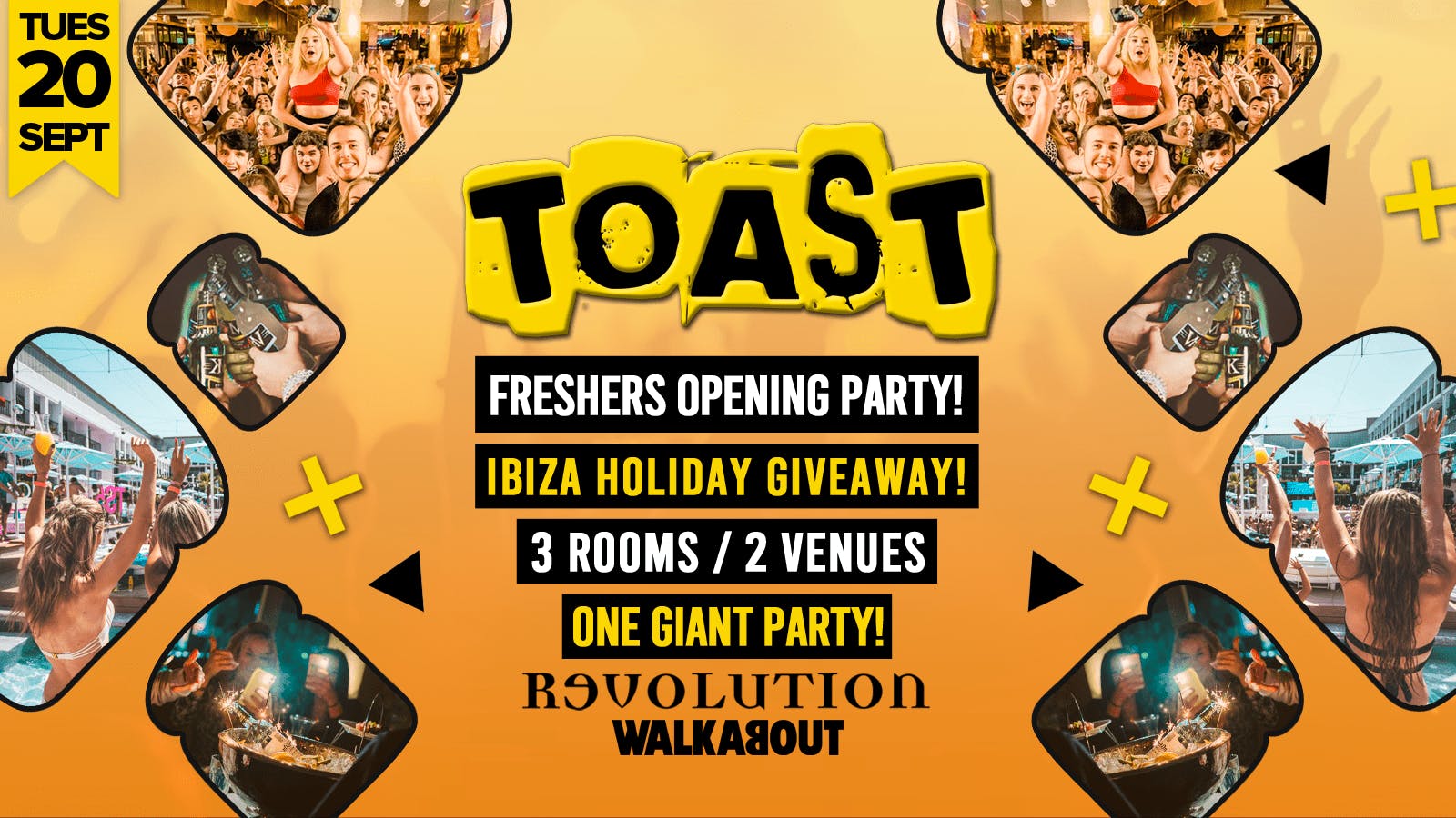 Bournemouth Freshers 2022 • Toast • Ibiza Giveaway • Revolution & Walkabout