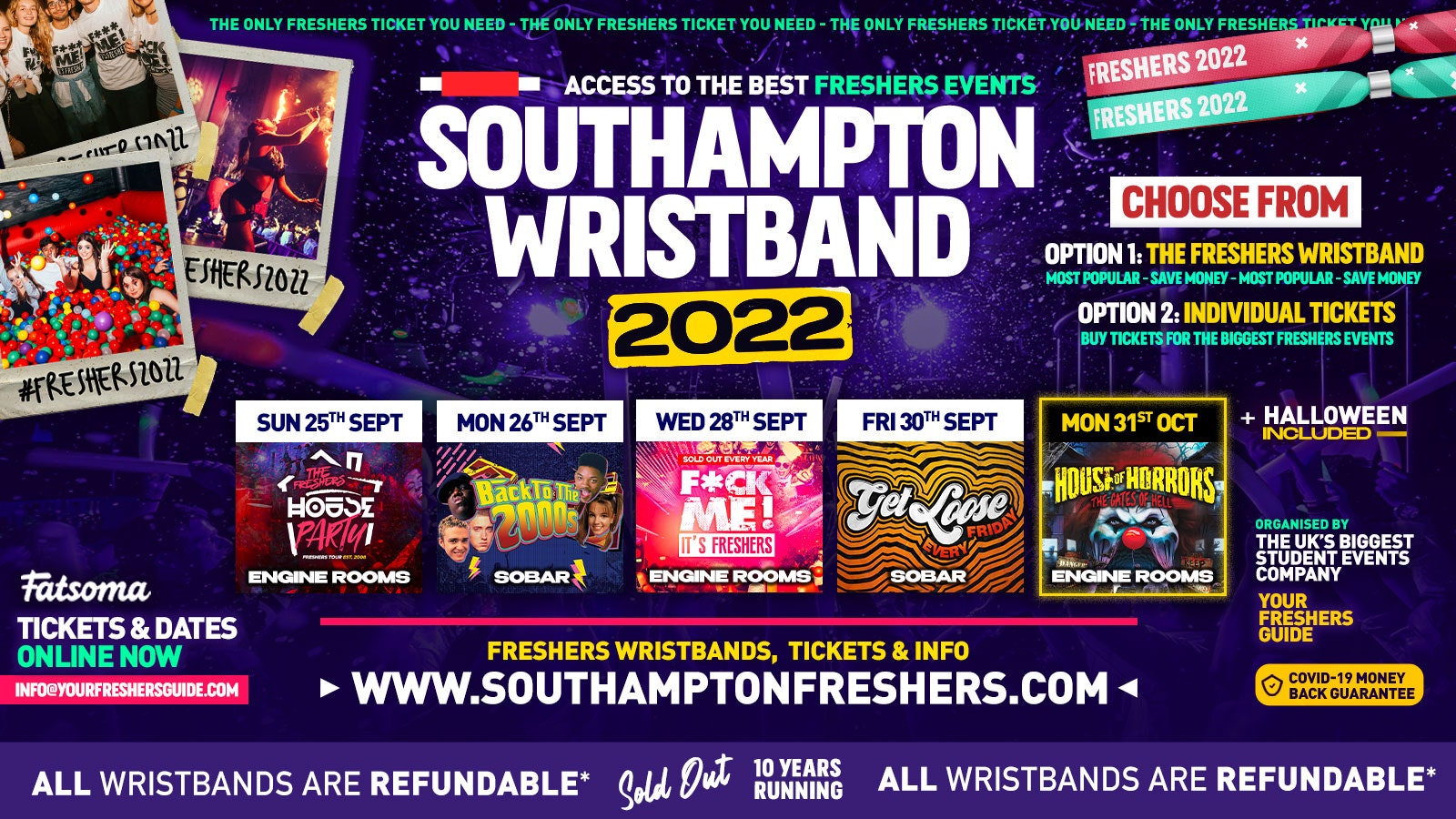 The Southampton Freshers Wristband / Southampton Freshers 2022 – ⚠️LAST 50 WRISTBANDS⚠️