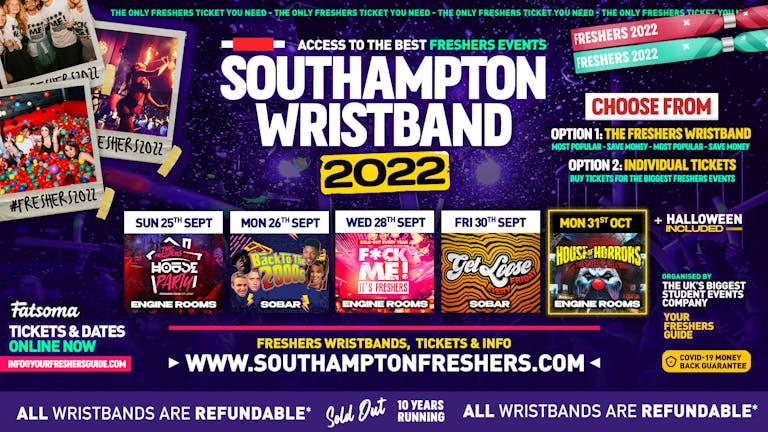 The Southampton Freshers Wristband / Southampton Freshers 2022 - ⚠️LAST 50 WRISTBANDS⚠️