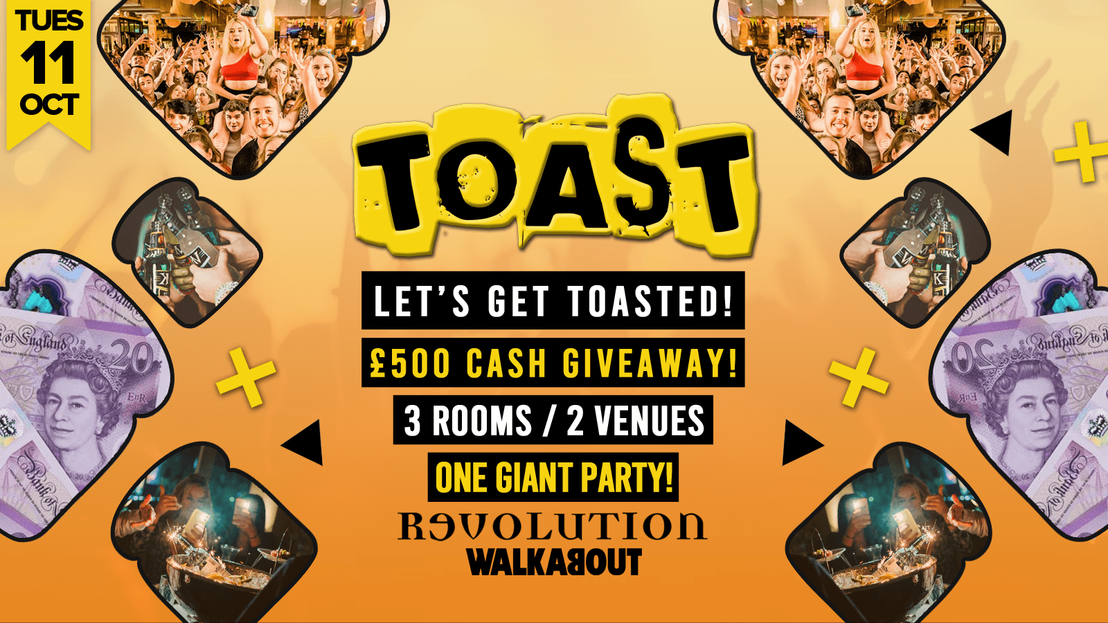 Toast • £500 Cash Giveaway • Revolution & Walkabout