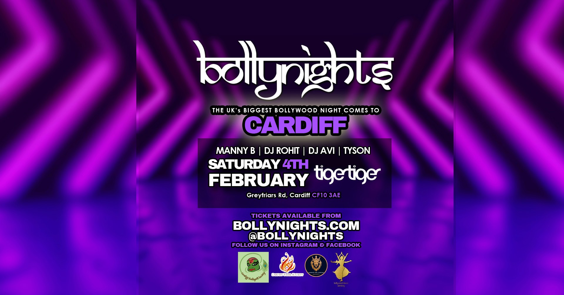 Bollynights Cardiff – Saturday 4th February  | Tiger Tiger