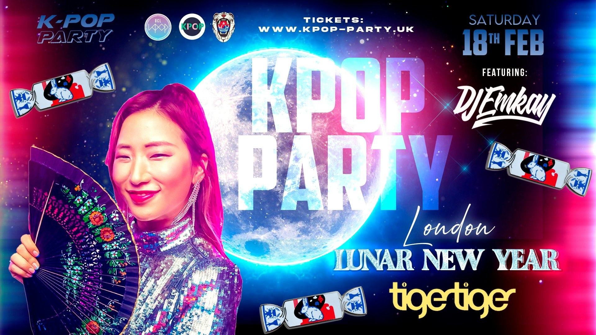 K-Pop Party London – LUNAR NEW YEAR with DJ EMKAY | Saturday 18th February
