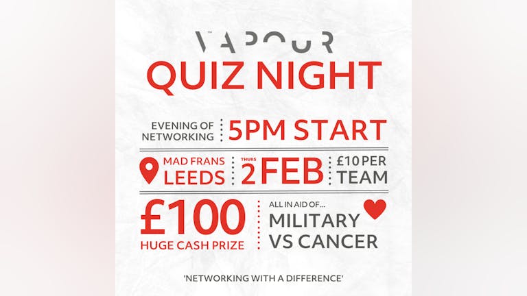 Vapour's charity quiz night