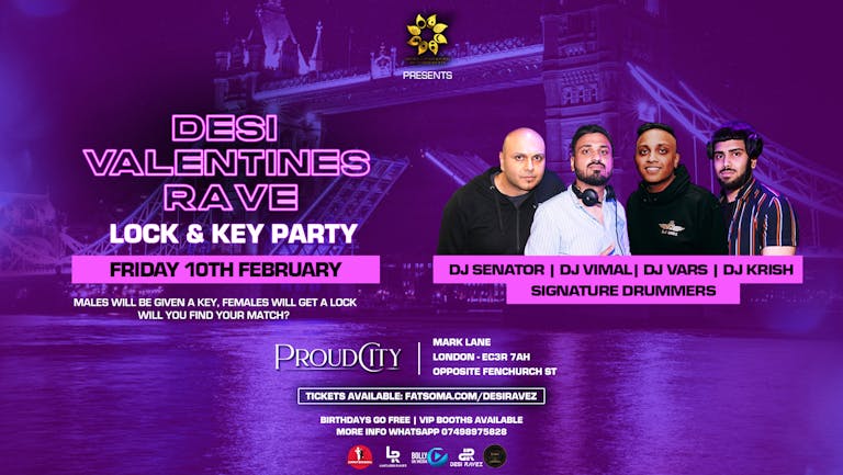 Desi Valentines Rave (Lock & Key Party) - London