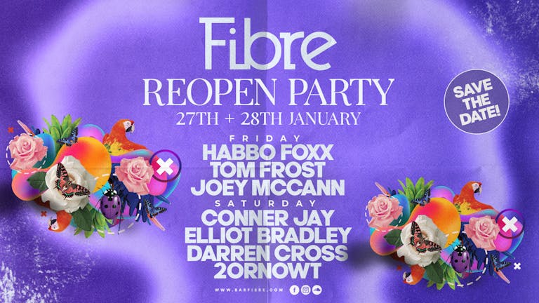 HOME OF HOUSE RETURNS... The Fibre Re-Opening Party (Friday Night)