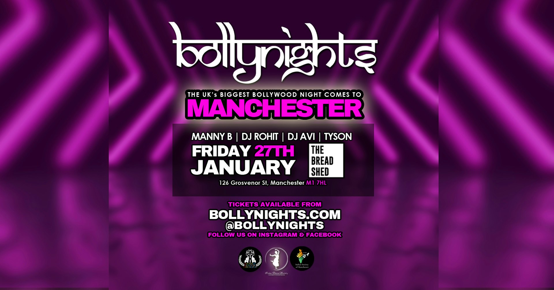 Bollynights Manchester – End of Exams (Student Only Event) | THE BREAD SHED