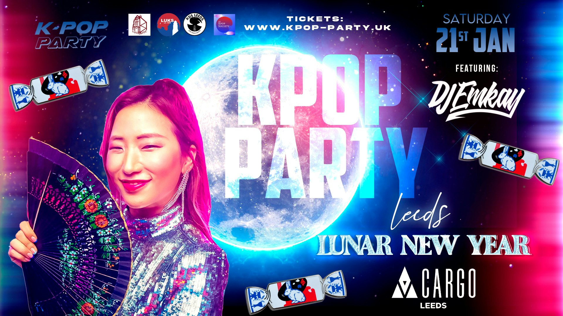 K-Pop Party Leeds – LUNAR NEW YEAR with DJ EMKAY | Saturday 21st January