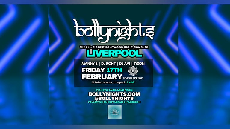 Bollynights Liverpool - Friday 17th February | Revolution