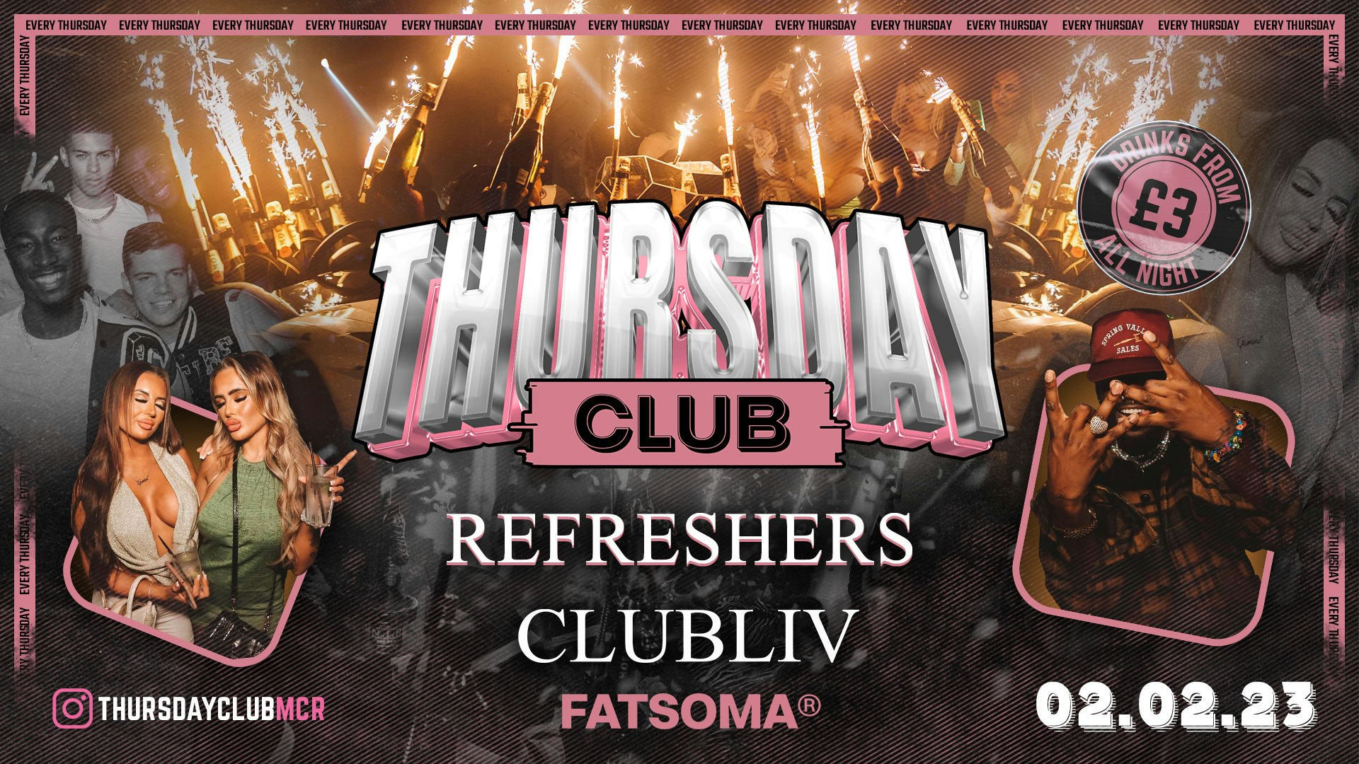THURSDAY CLUB | CLUB LIV – REFRESHERS 🫶 DRINKS FROM £3 ALL NIGHT 🍾