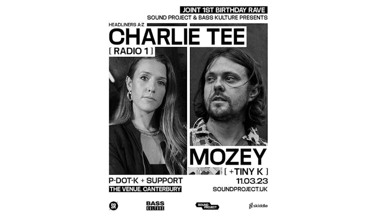 Charlie Tee (Radio 1) & Mozey - The Venue, tomorrow night 