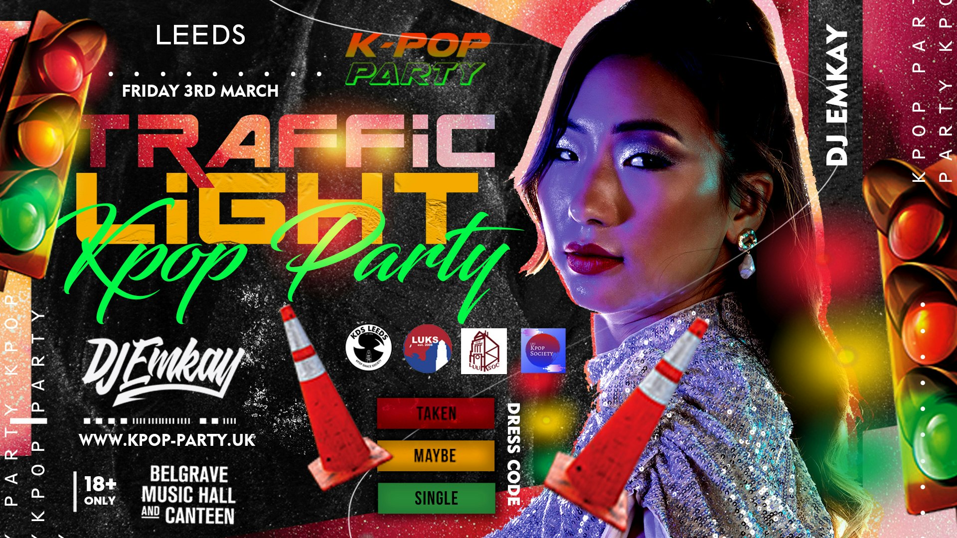 K-Pop Traffic Light Party Leeds with DJ EMKAY | Friday 3rd March