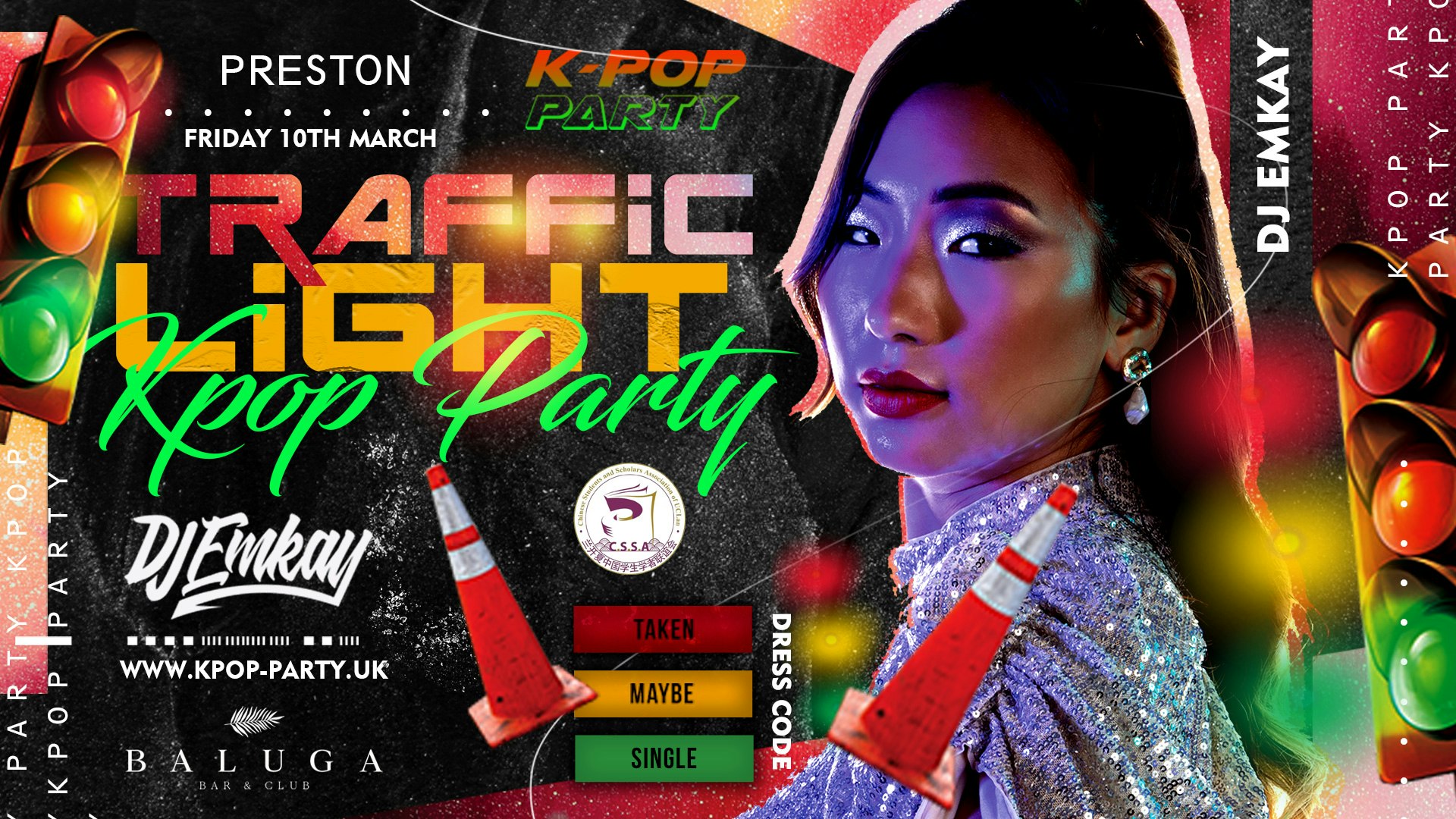 K-Pop Traffic Light Party Preston with DJ EMKAY | Friday 10th March